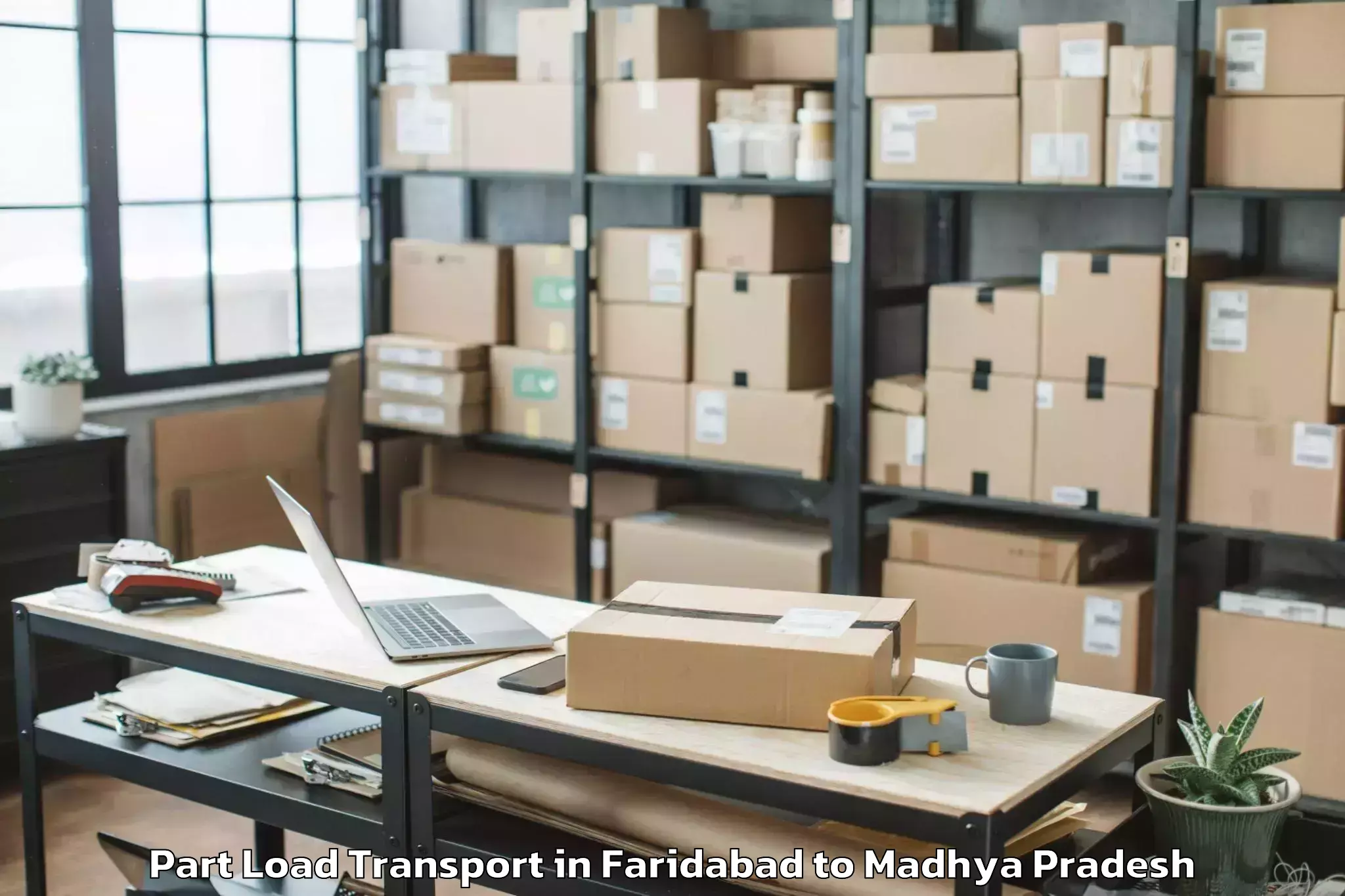 Faridabad to Dhimarkheda Part Load Transport Booking